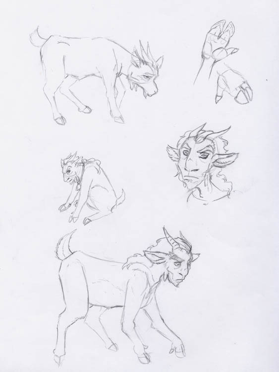 Goat Raven sketches by Bilious