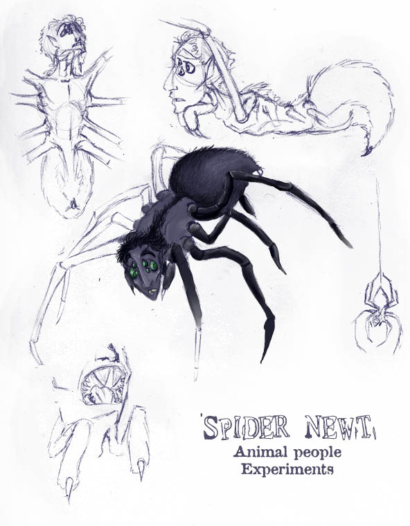 spider Newt by Bilious