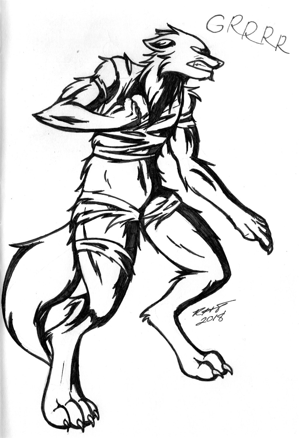 Werewolf - Monochrome by WhenWolvesCryOut