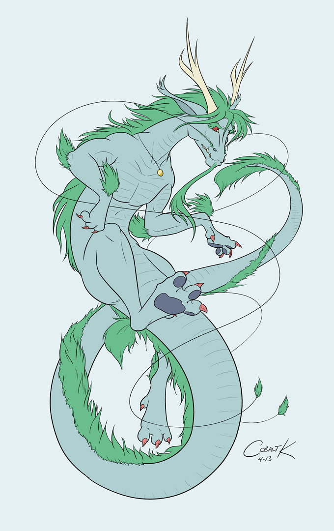 Sea Green Eastern Dragon by Cobalt_K