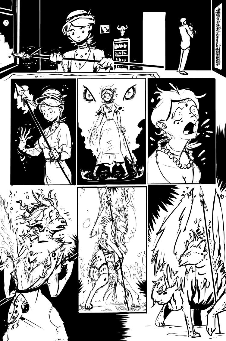Wolf Phoenix Griffon Flapper by Comic