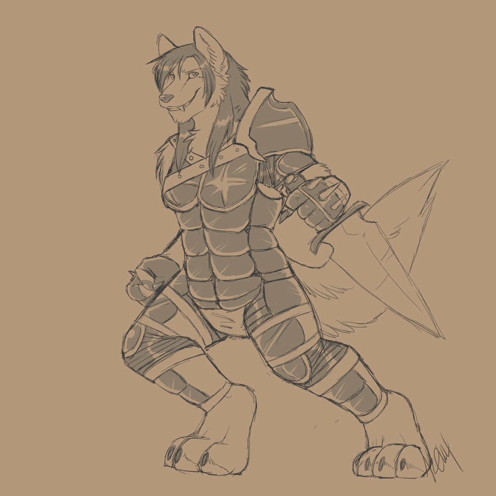 Comm - Werewolf Forms by Demyxia