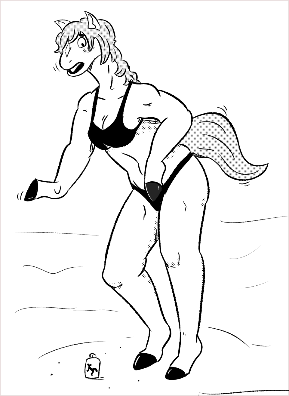 There's a Horse loose on the Beach by Dondedun