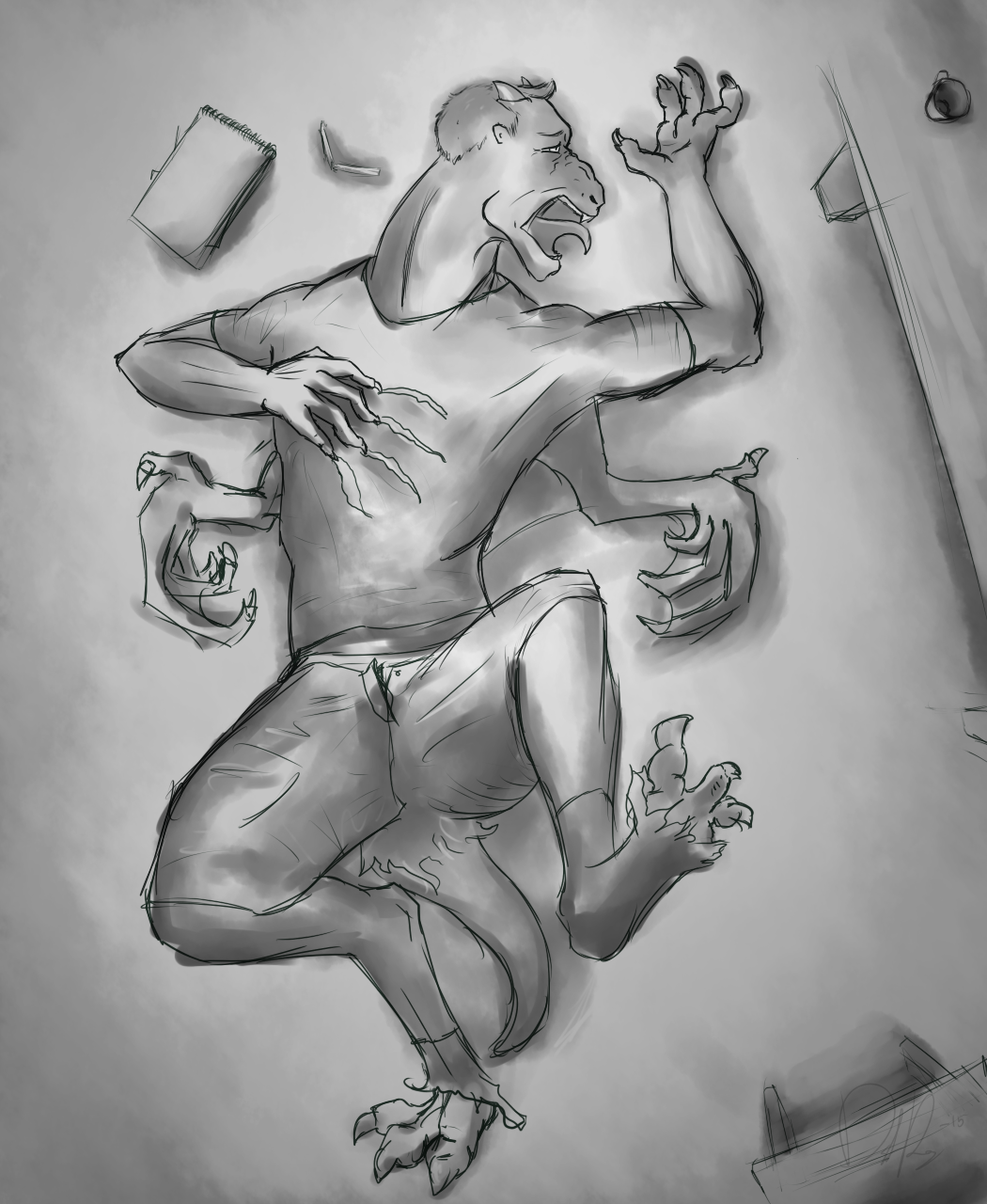 Rolling on floor, transforming. by DstRoy