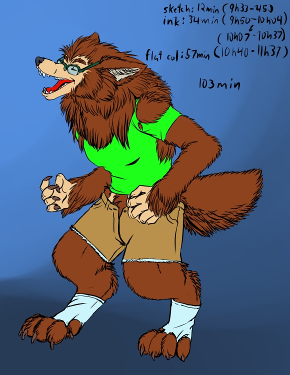 Test: Flat Color Shewolf by Fringedog