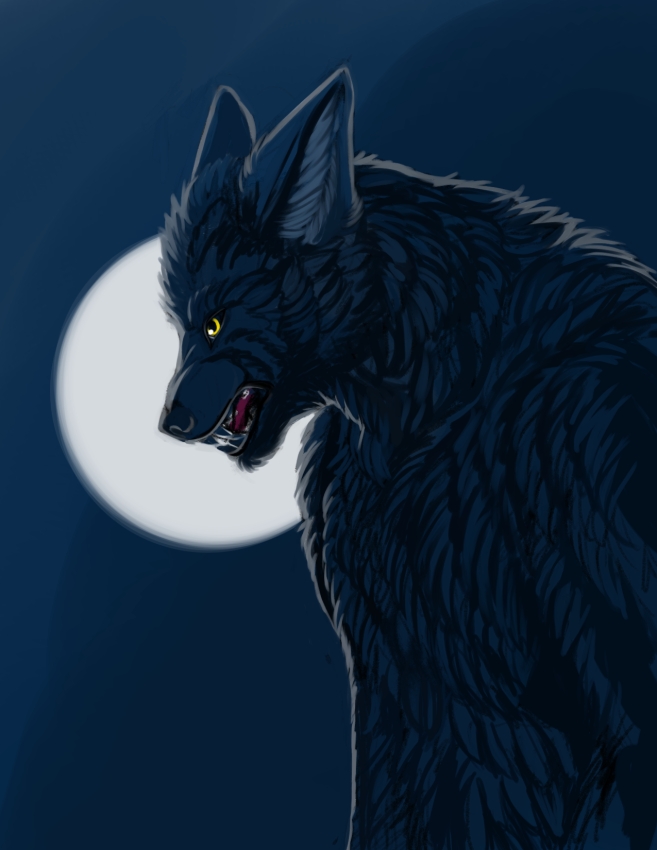 Werewolf's moon by Fringedog