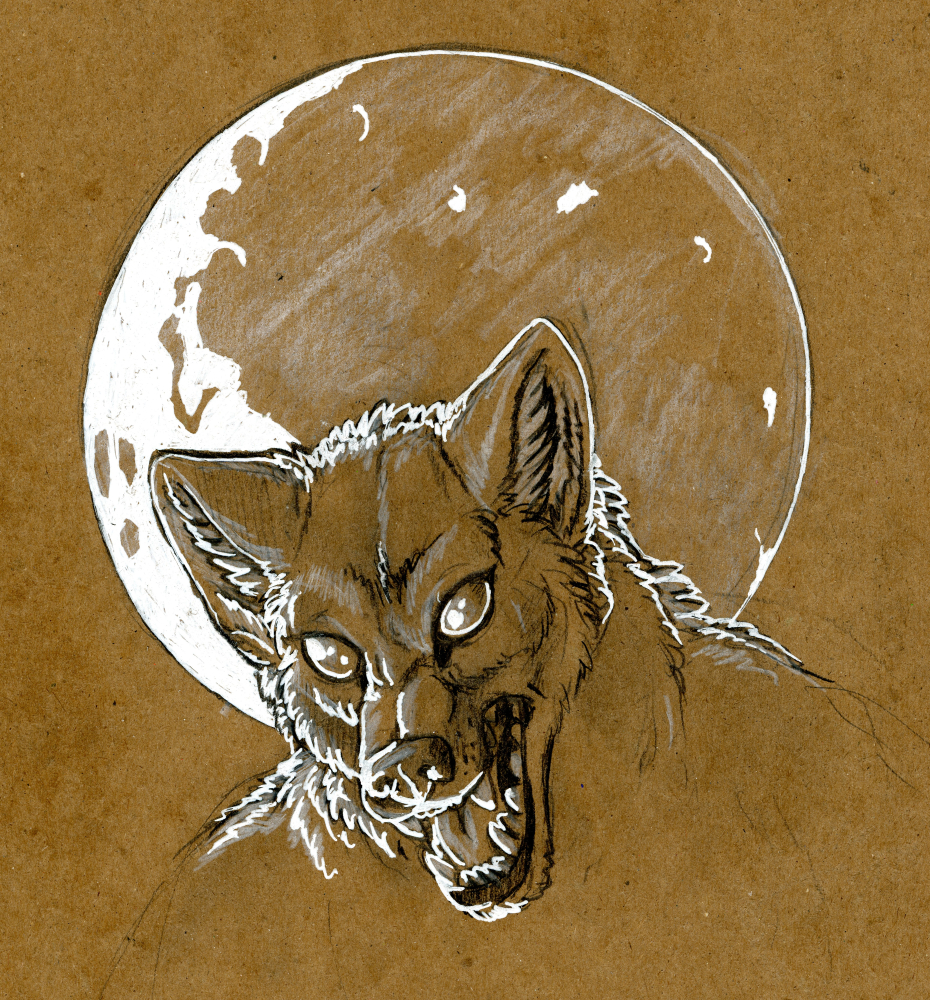 [Traditional]-Supermoon Werewolf by Fringedog