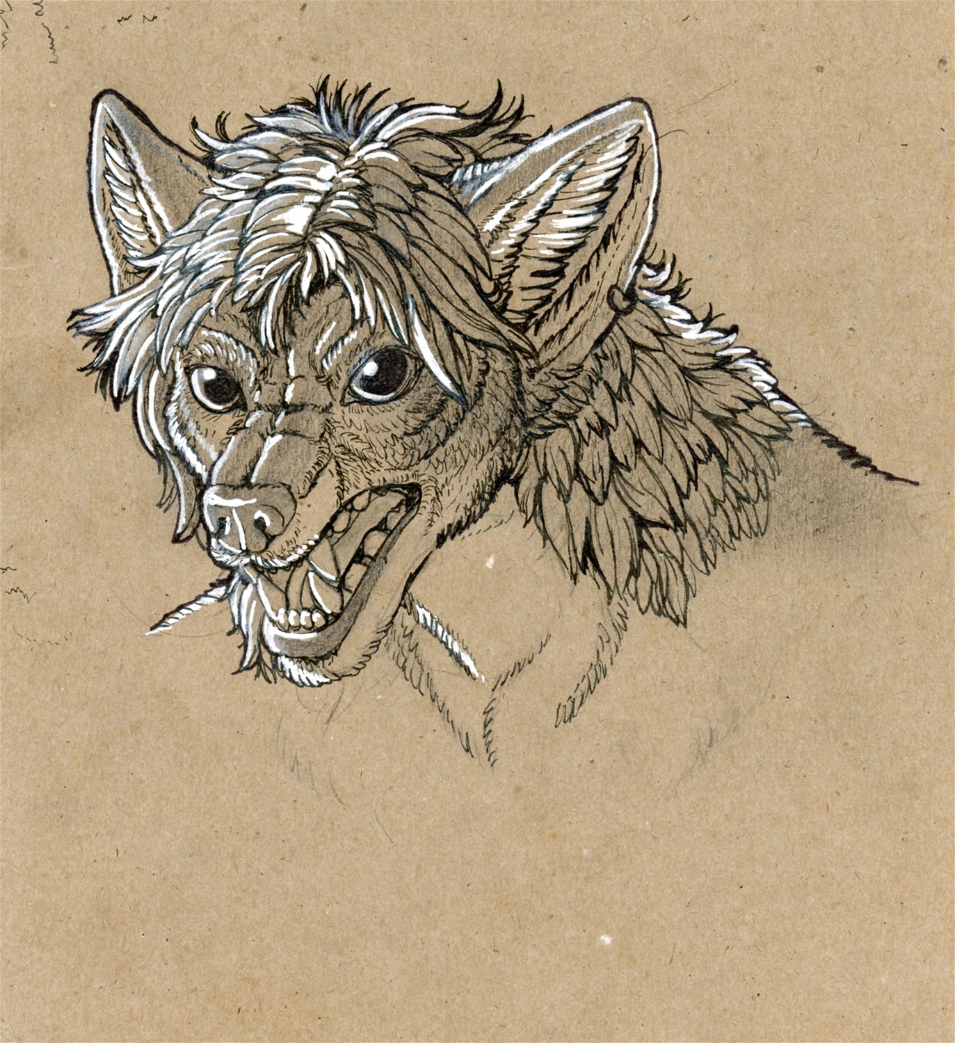 [Traditional]-Werewolf Ink by Fringedog