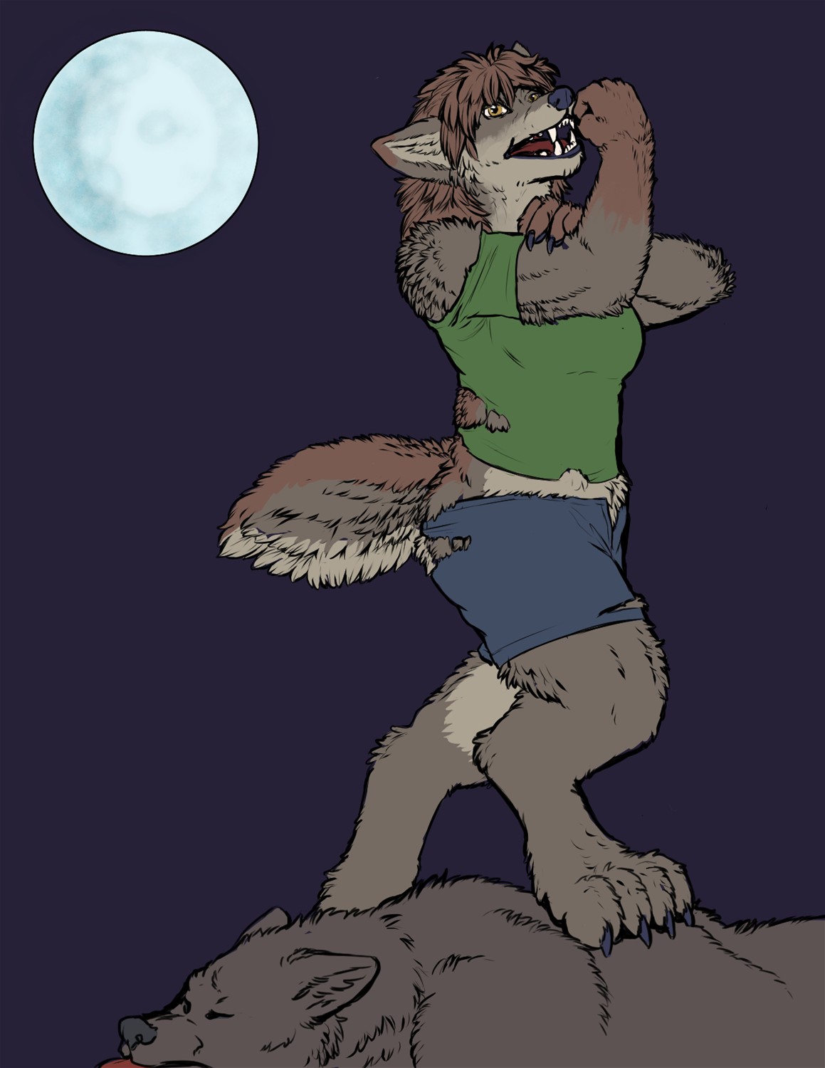 [Practice]-Triumphant Shewolf by Fringedog