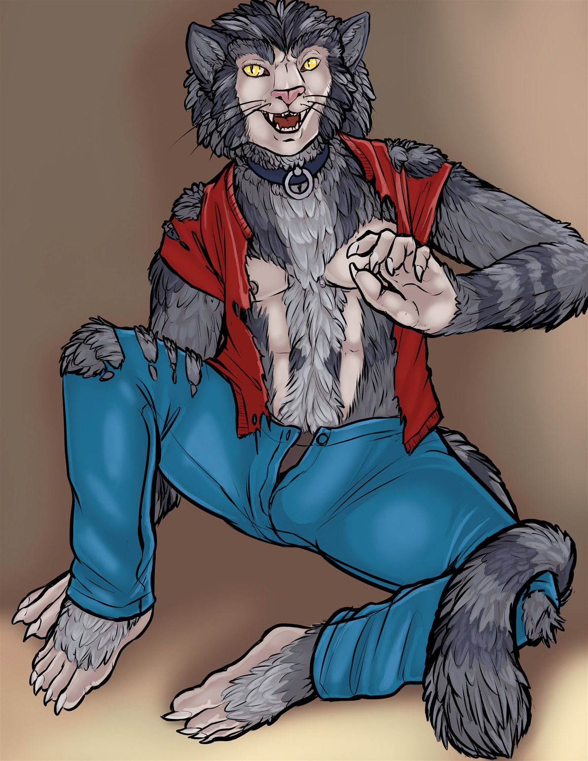 [Commission]-Werecat by Fringedog