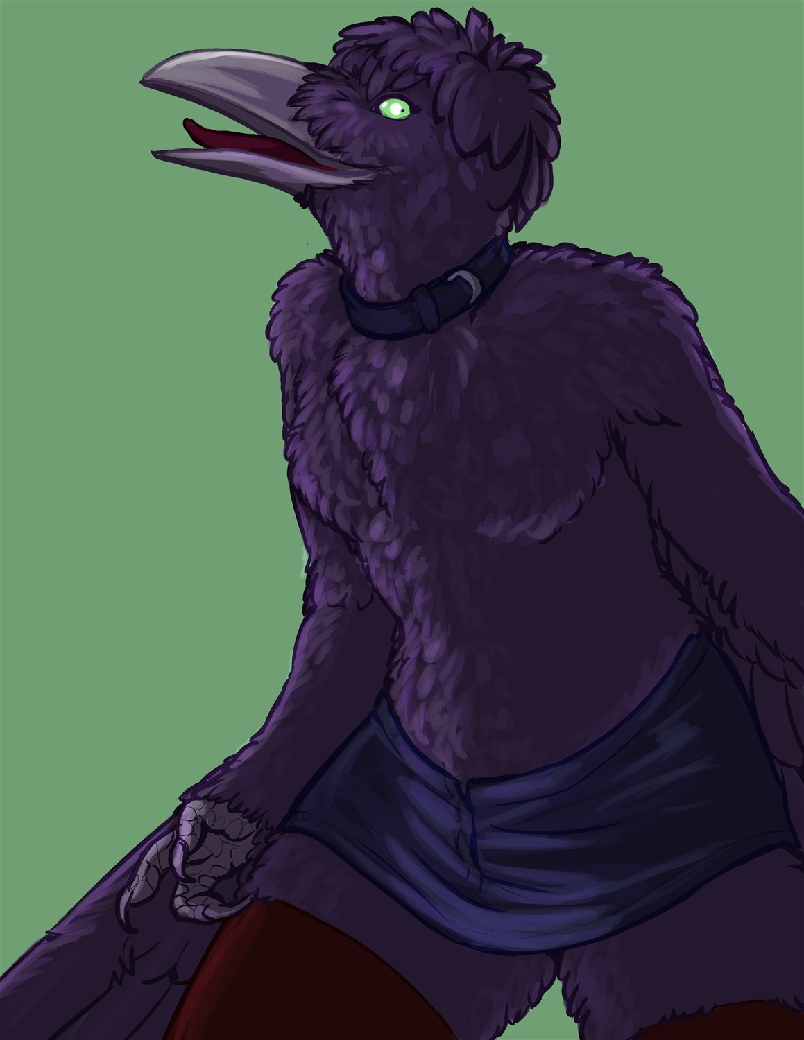 [Gift]-Werecorvid by Fringedog