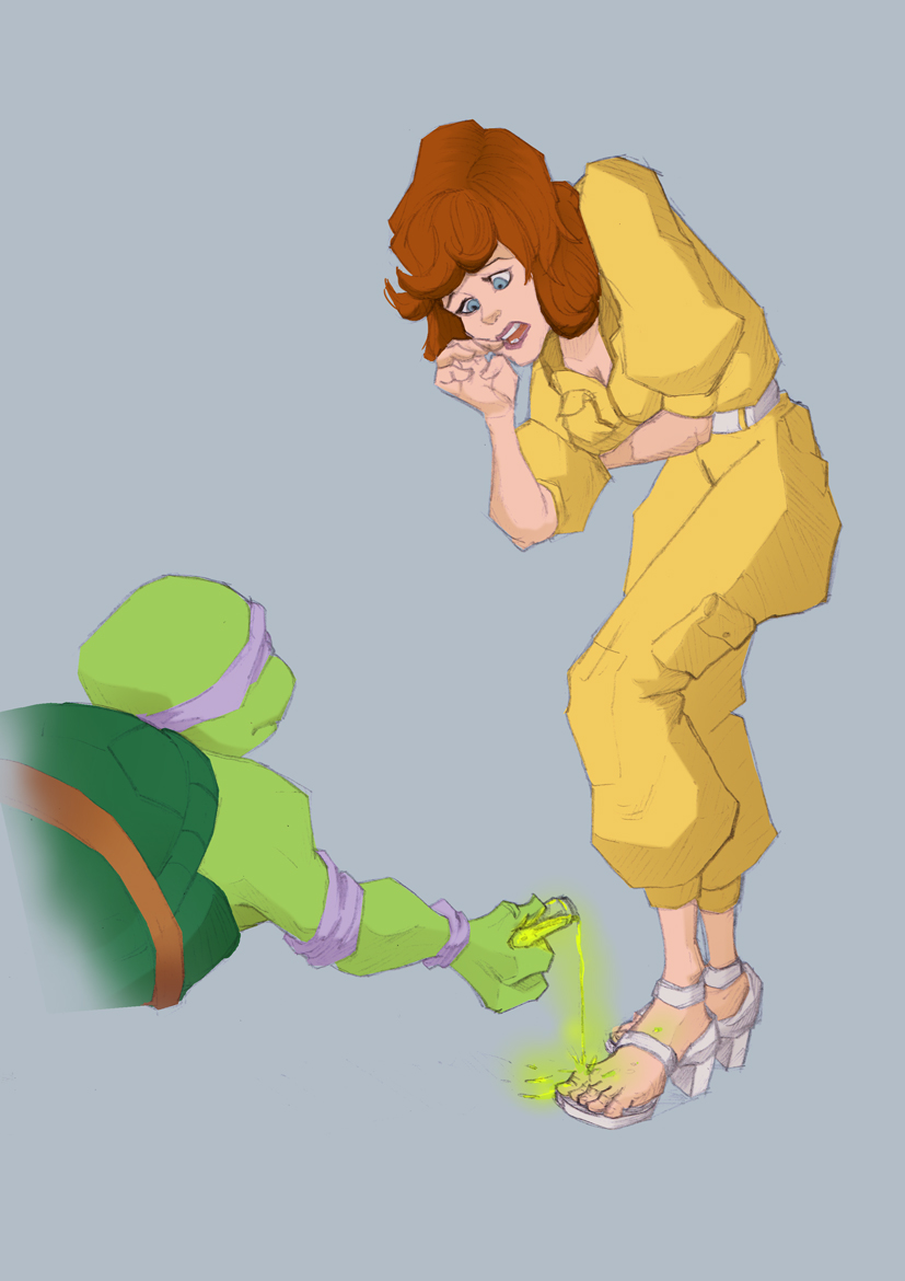 COMPLETE: April O'Neil Human to Rat in Color by HamsterToybox