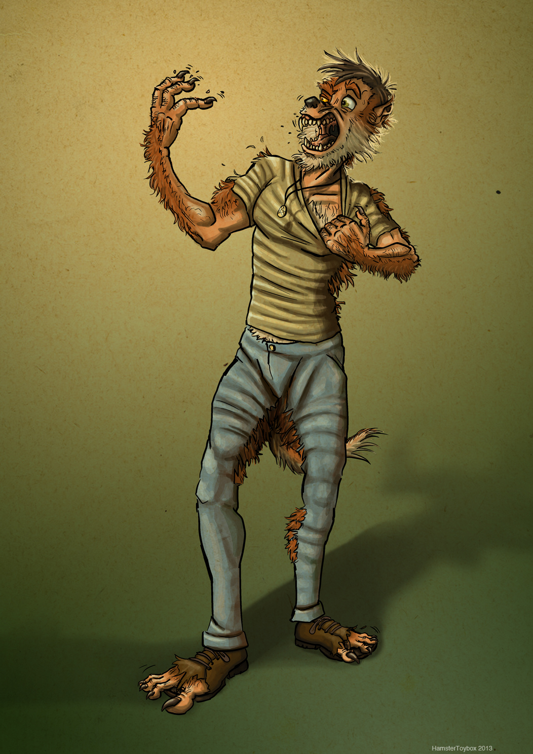 Pentawolf Werewolf Commission by HamsterToybox