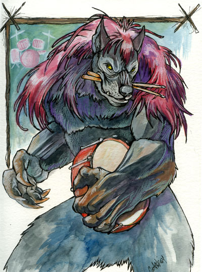 weredrummer by Hyenashifter