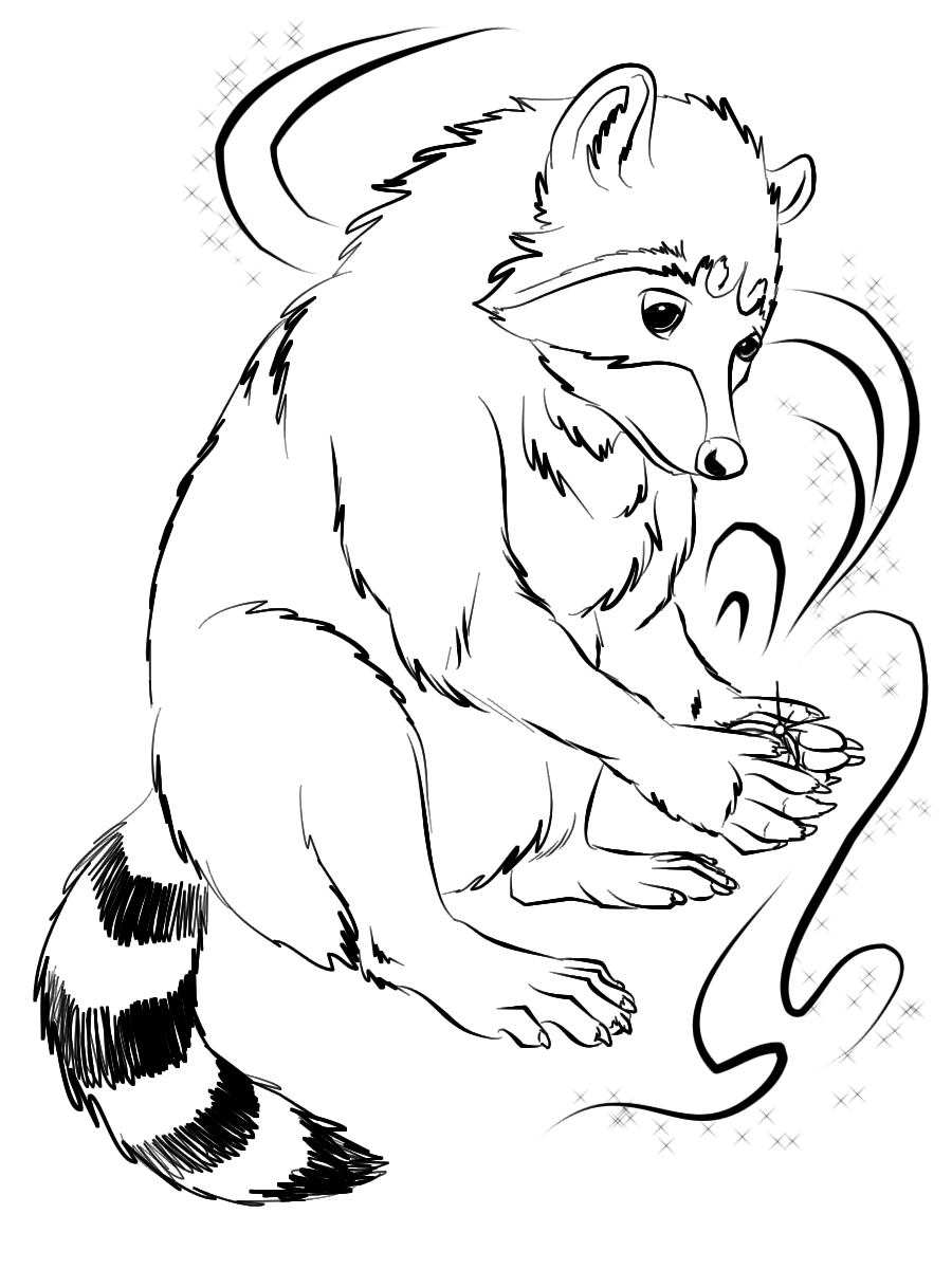 Raccoon to Anthro Raccoon by Jakkal