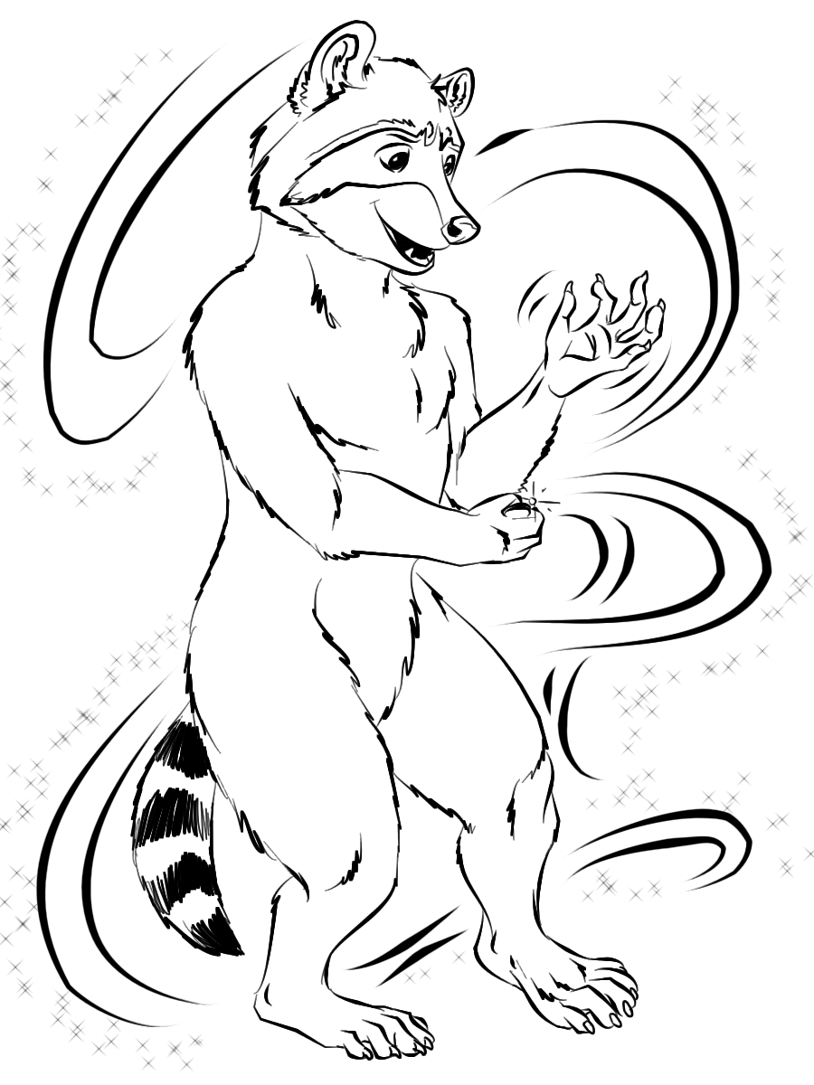 Raccoon to Anthro Raccoon by Jakkal