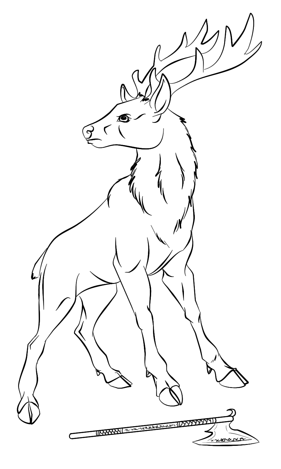 Livestream Commission: Red Deer to Anthro by Jakkal