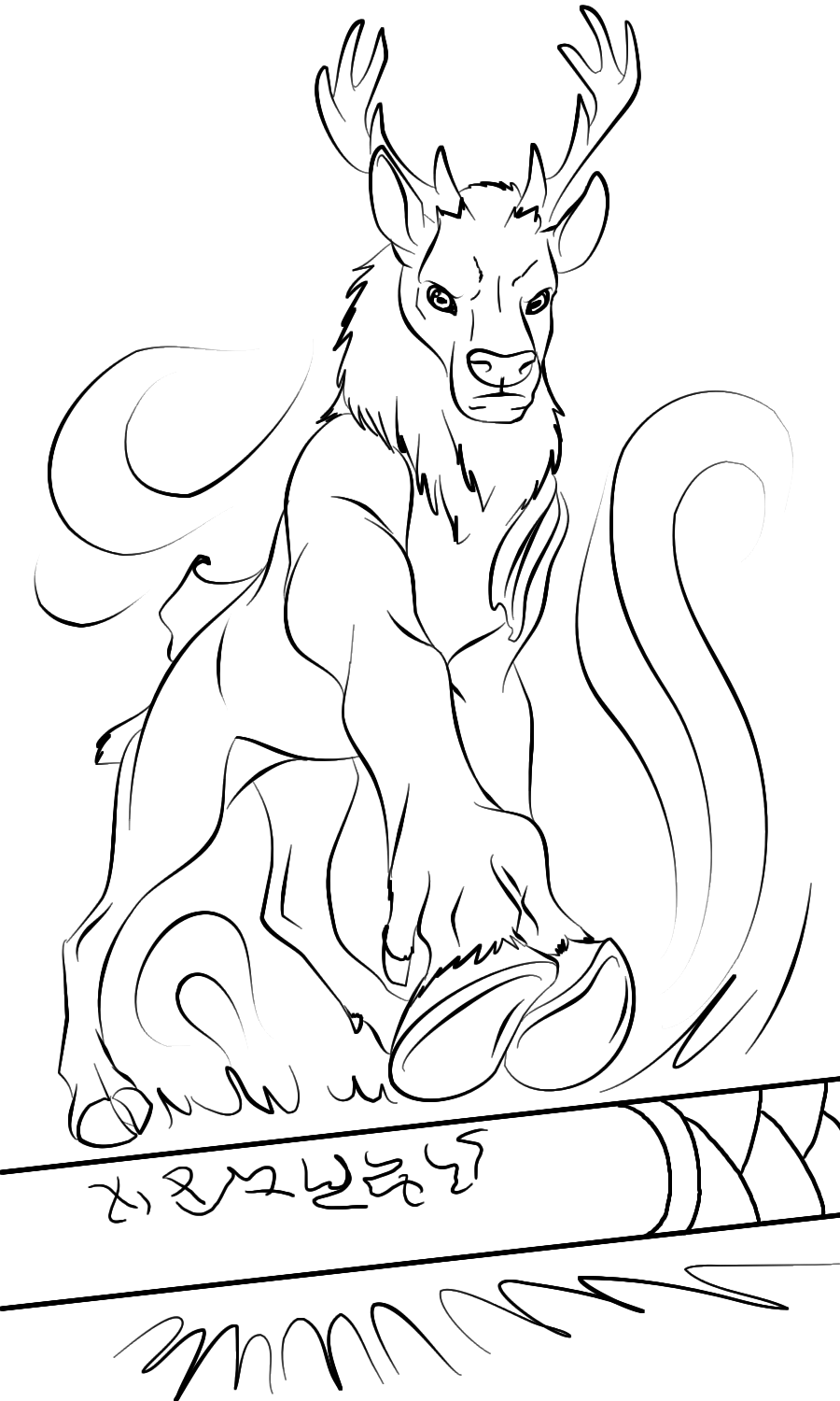 Livestream Commission: Red Deer to Anthro by Jakkal
