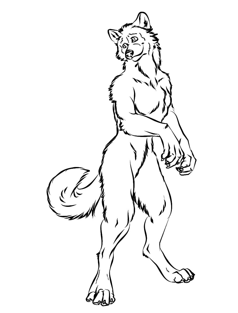 Wolf to Anthro Wolf by Jakkal