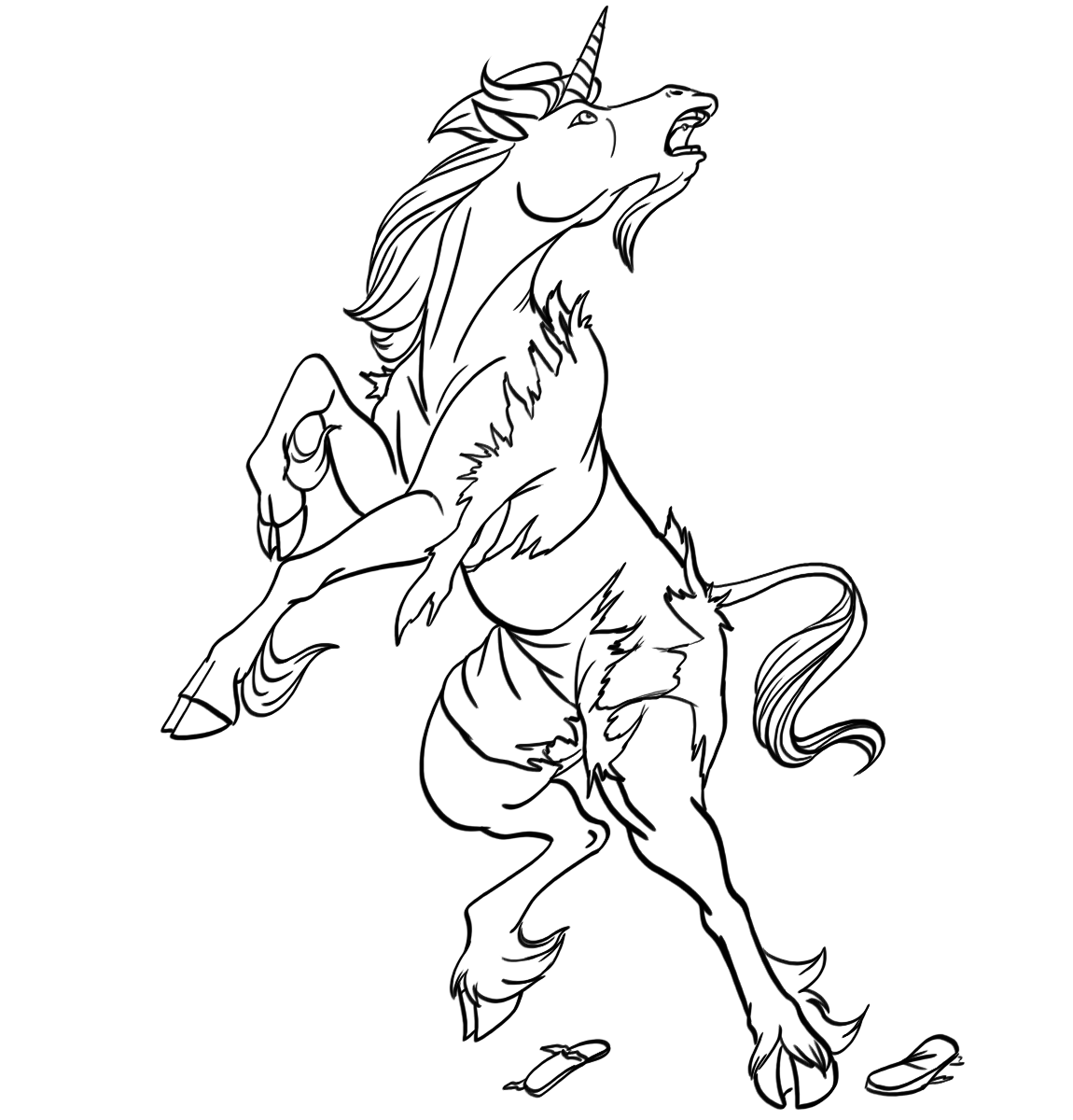 Livestream Commission: Human -> Unicorn by Jakkal