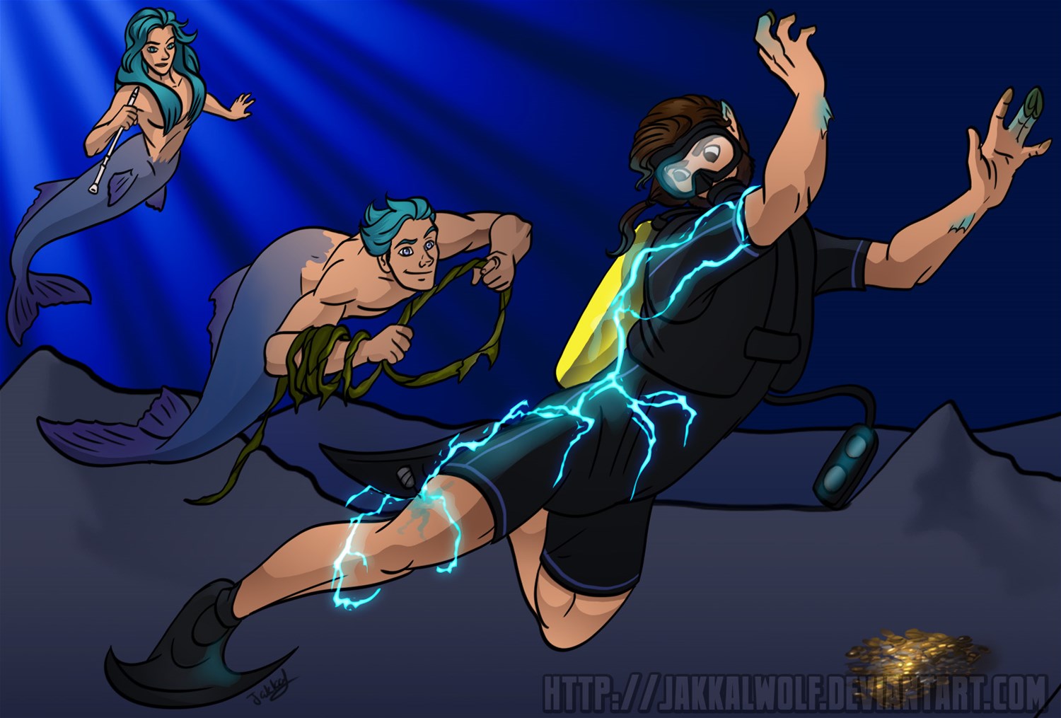 Diving for troubles by Jakkal