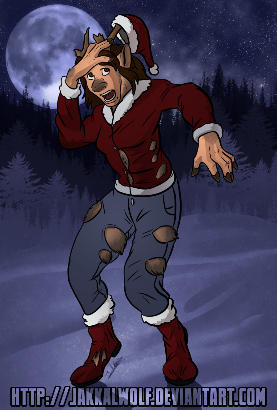 Xmas Moon by Jakkal