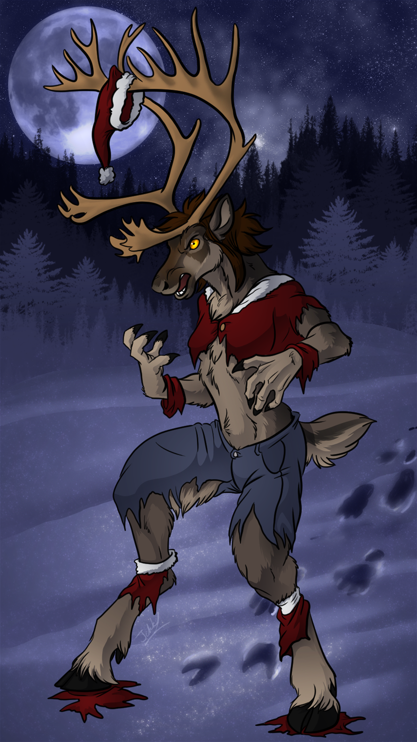 Xmas Moon by Jakkal
