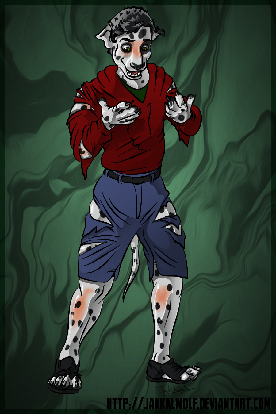 LSC: Human -> Rubber Dalmatian by Jakkal
