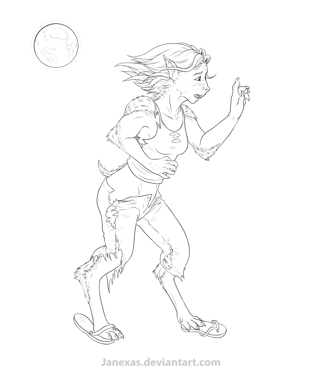 8 Stage Werewolf Commission by Janexas