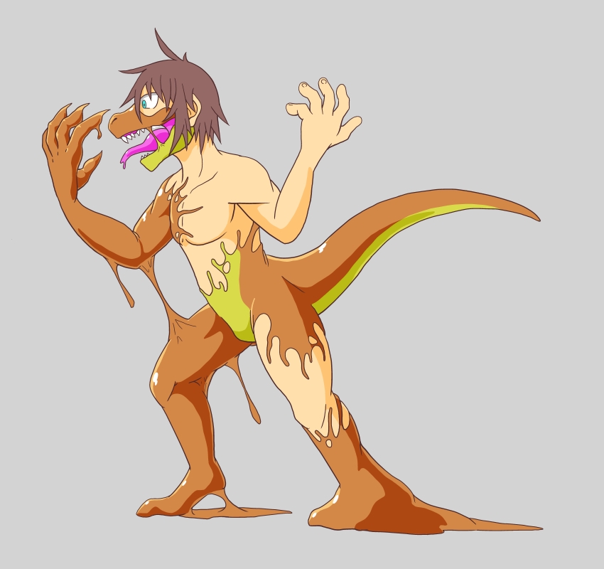 Lizardman goo transformation by Kaju