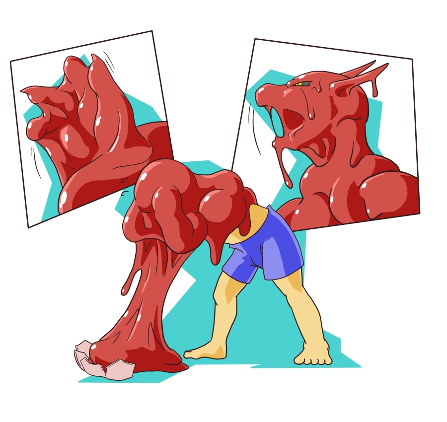 asian dragon slime transformation by Kaju