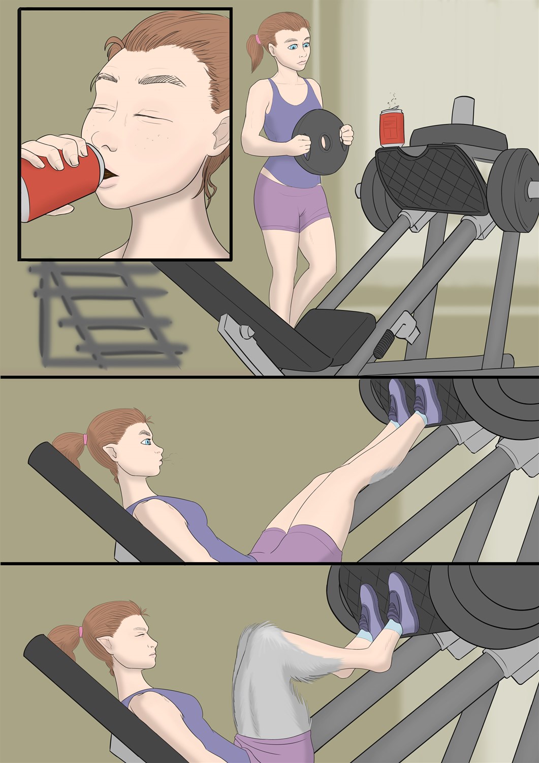 Gym wolf by KrazyIvan