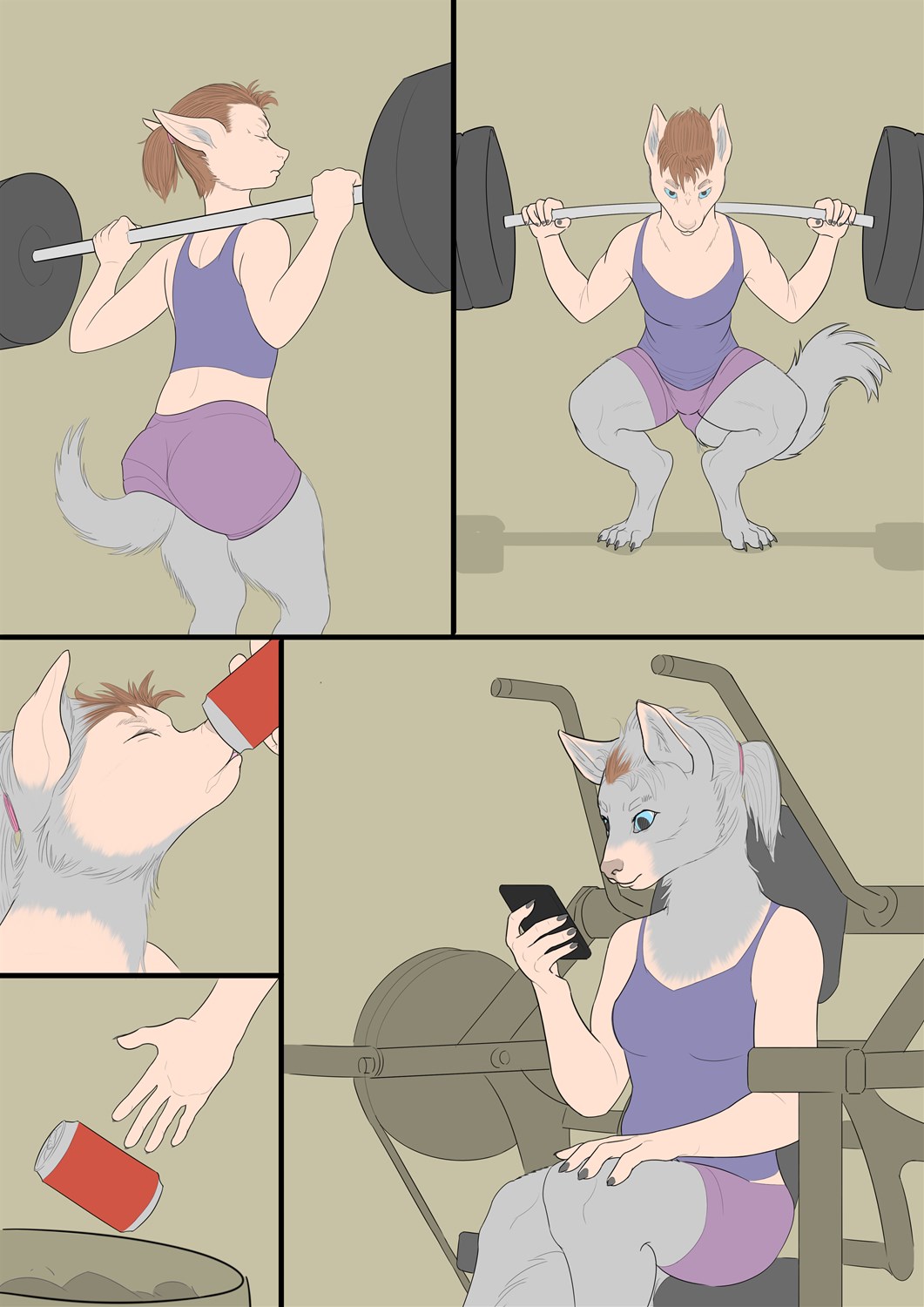 Gym wolf by KrazyIvan