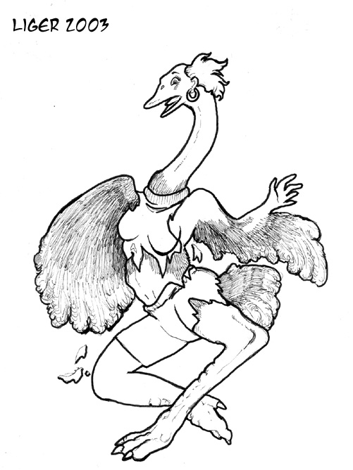 ostrich by Liger