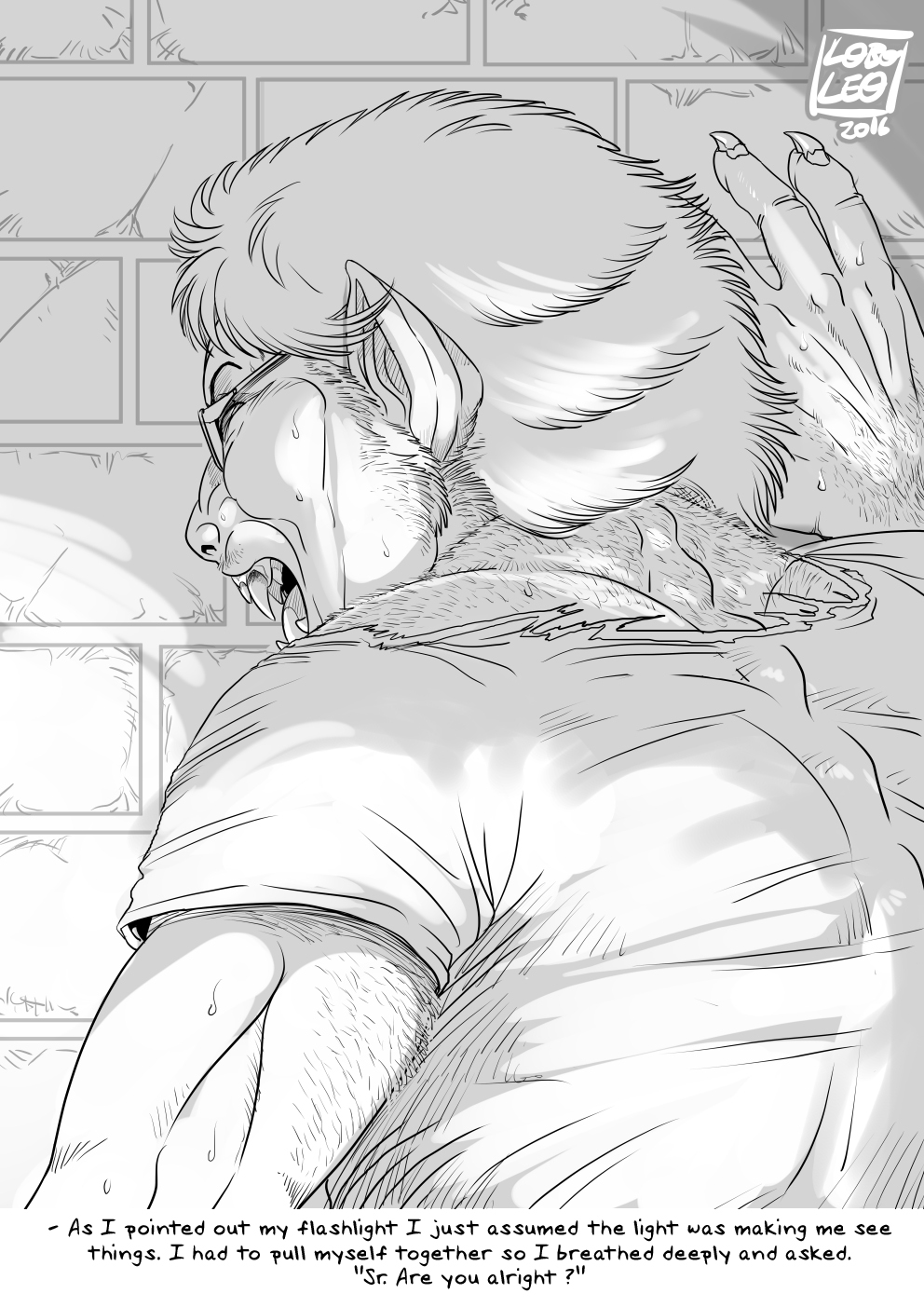 Werewolf in Alley by Loboleo