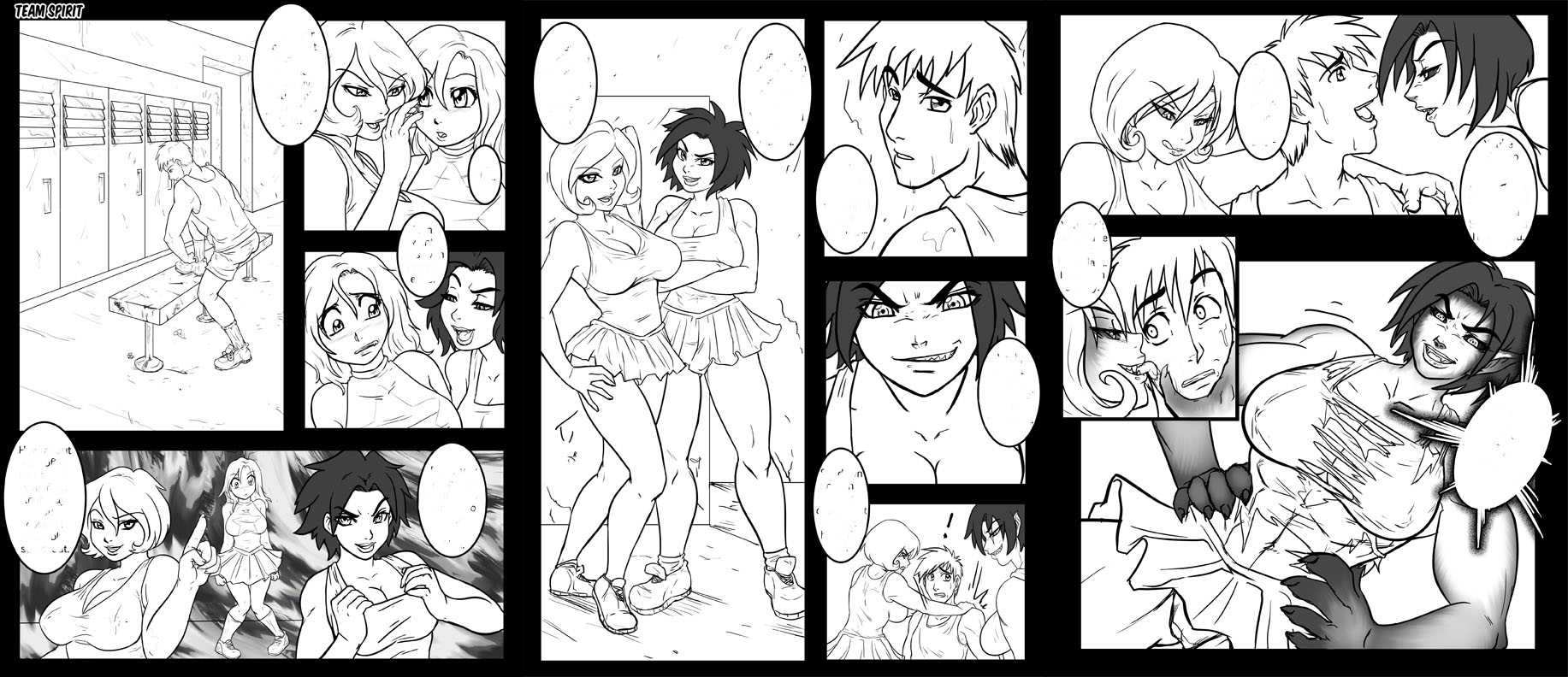 Team Spirit Part 1 Inks by Mirandaleigh