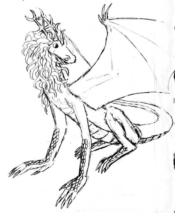 Ltf Number Seventeen - antlered dragon by PickleJuice