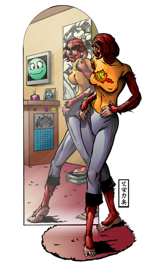 TEEN WEREWOLF GIRL by SolidAsp