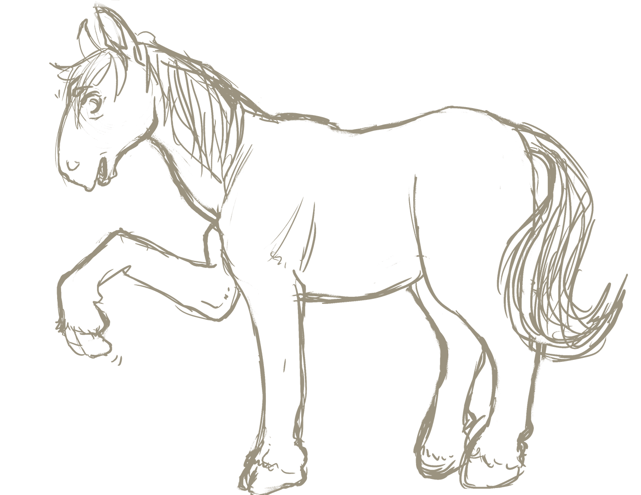 ehh123 commission - feral to anthro horse by Superboo