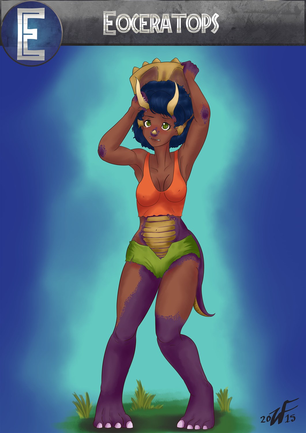 E is for Eoceratops by Witchfiend