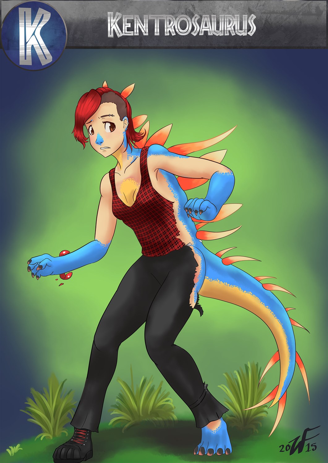 K is for Kentrosaurus by Witchfiend