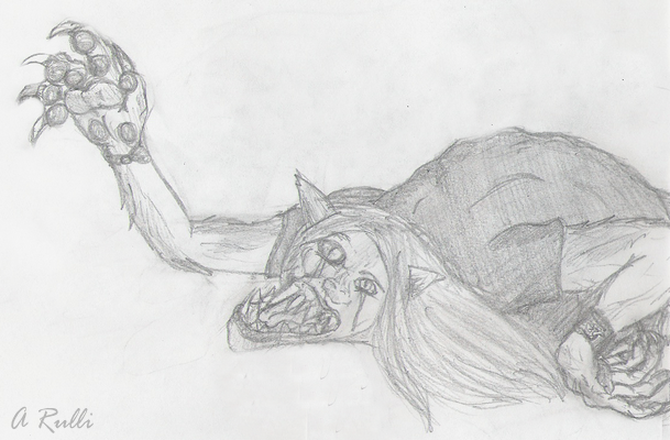(Old) Messy Sketch Cartoony Beast TF (2011) by Adaru32