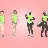 Female to Anthro Honey Badger by Atomi