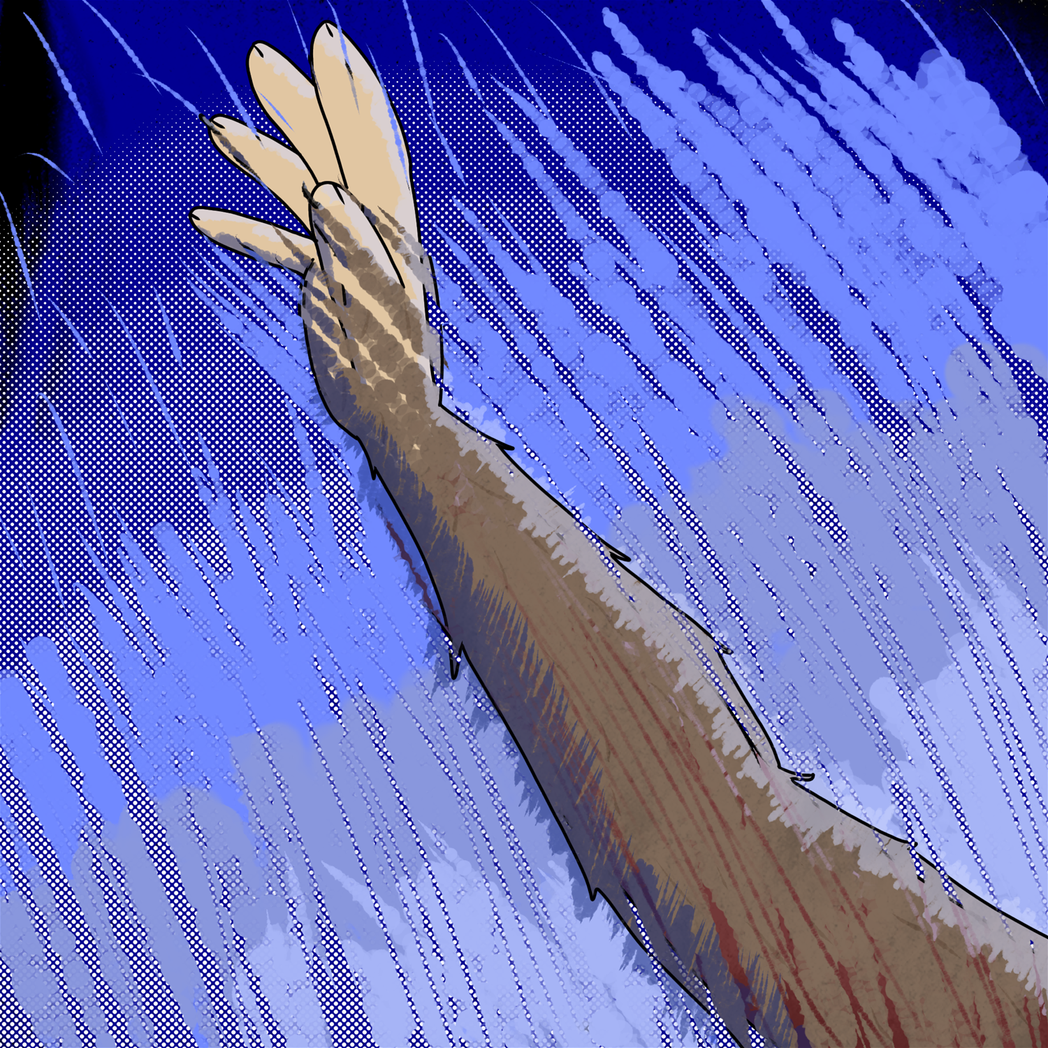 Octransfur 2023 Day 7: Werewolf Arm by Briandabluefox 
