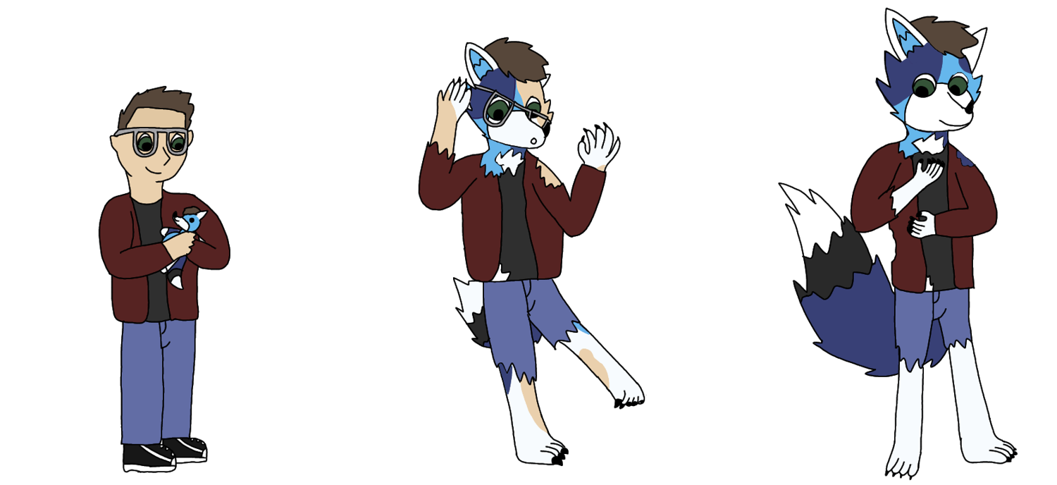 Fox art trades by Briandabluefox 