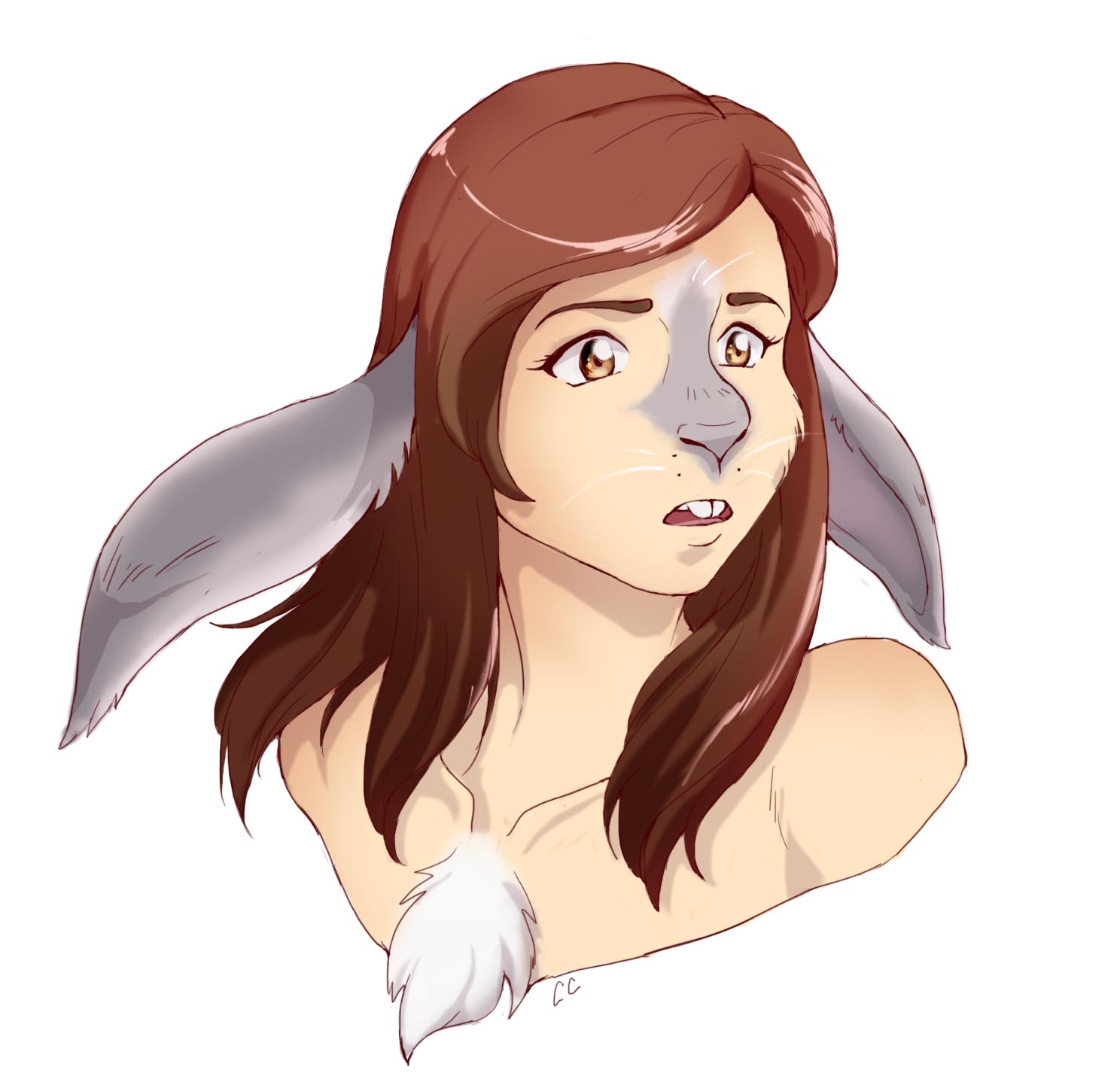 Bunny Bust by Carousel-Cat