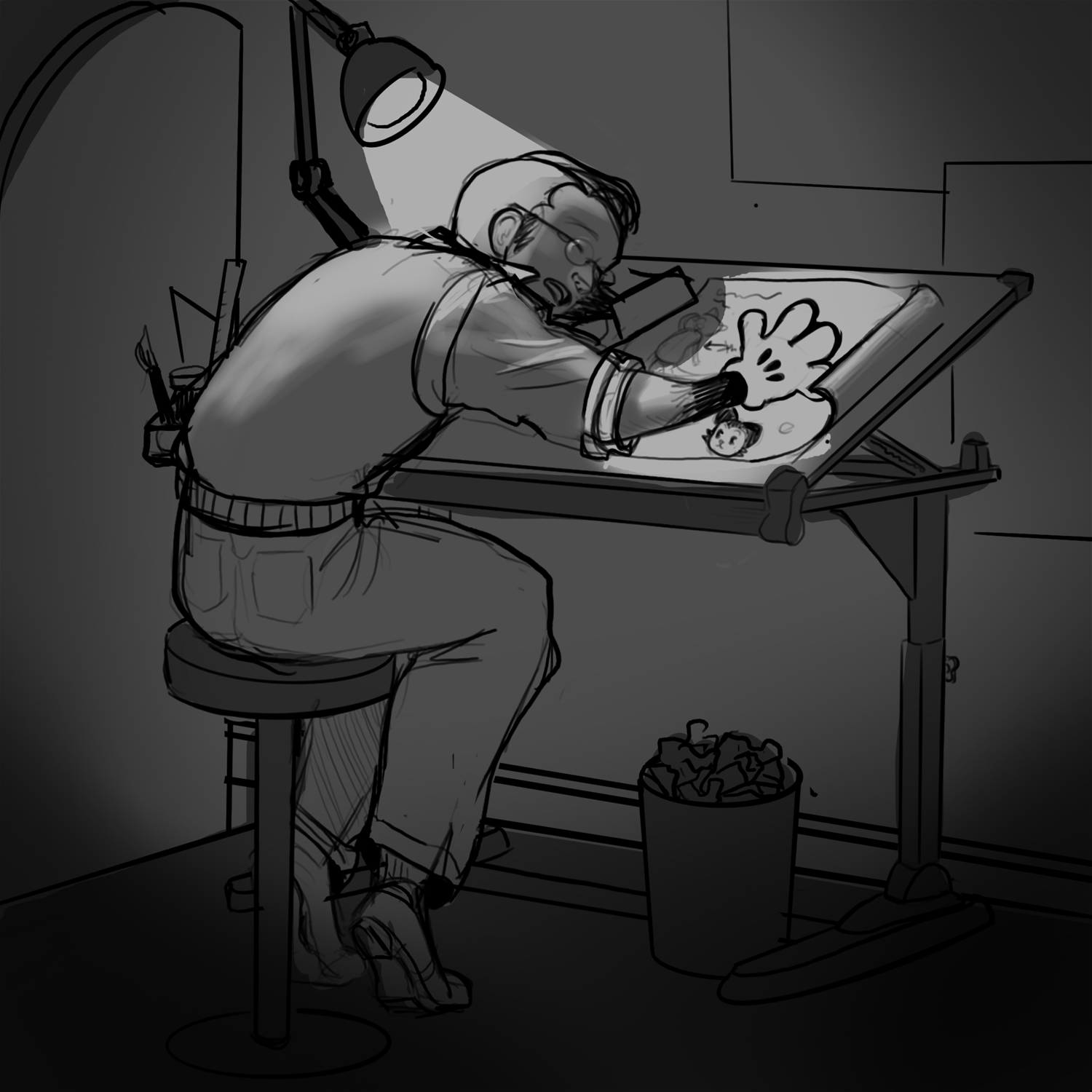 Sketchtember Day Nine: Back to the Drawing Board by Mxmaramoose