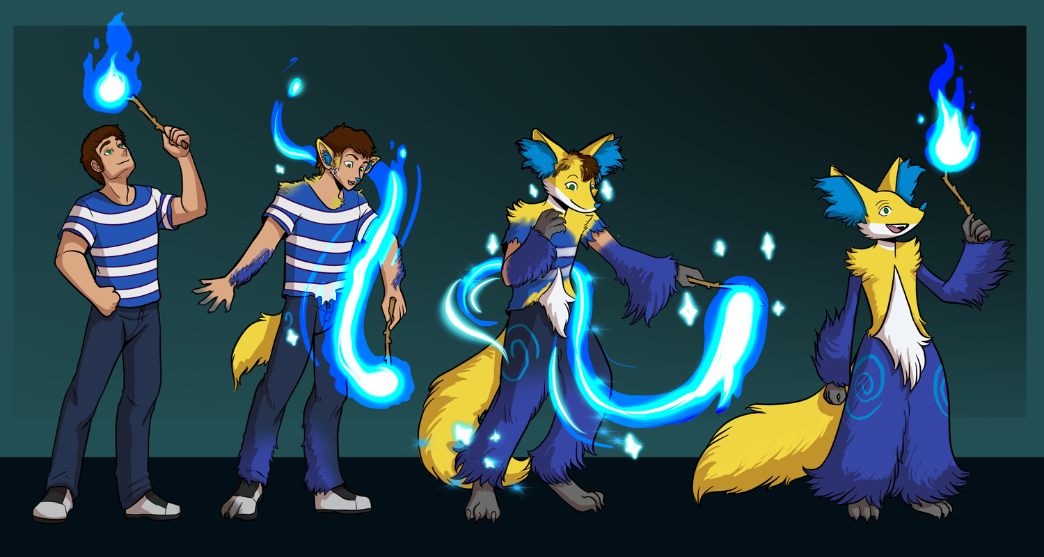 Blue Flame Fox by Mxmaramoose
