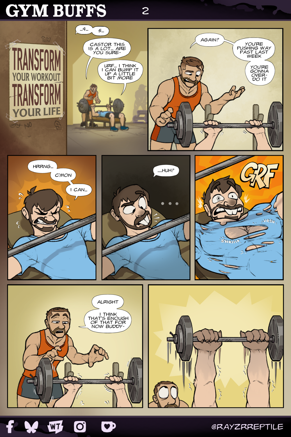 Gymbuffs Transformation Comic by Rayzr Reptile