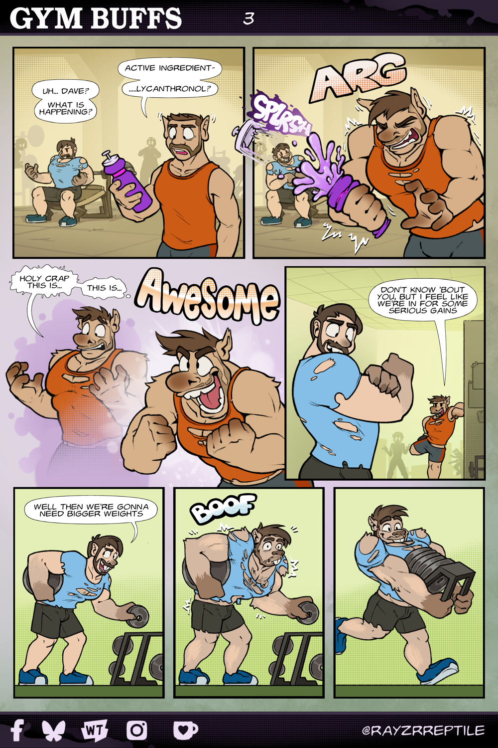 Gymbuffs Transformation Comic by Rayzr Reptile